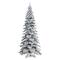9ft. Pre-Lit Flocked Layered Spruce Artificial Christmas Tree, Warm White LED Lights